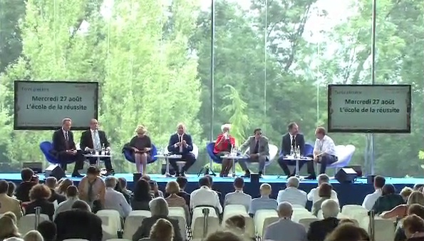 Université d'été du Medef 2014 à HEC. Table ronde "L'Ecole de la Réussite"